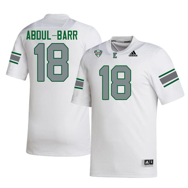 Eastern Michigan Eagles #18 Ali Abdul-Barr College Football Jerseys Stitched Sale-White
